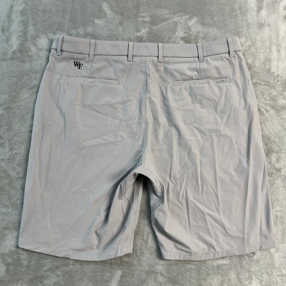 Johnnie-O Prep-Performance Golf Shorts Mens 36 Quarry Grey Wake Forest Preppy
